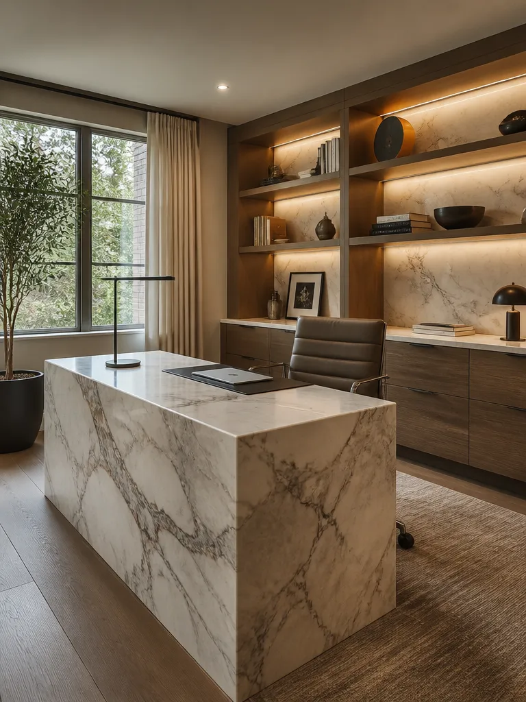 Marble Countertops Home Office Ideas
