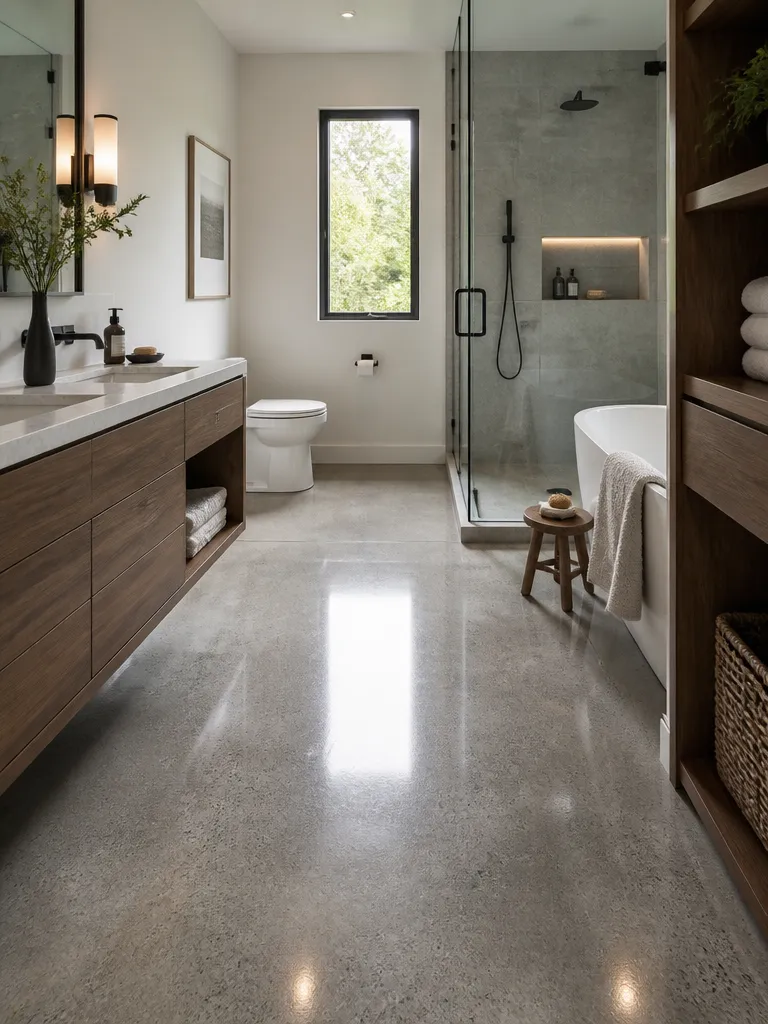 Polished Concrete Floors Bathroom Ideas